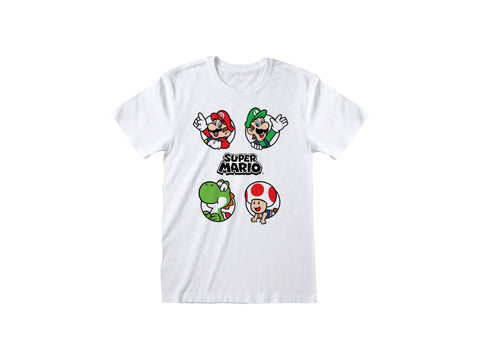 Nintendo Super Mario T-Shirt Circles (L)